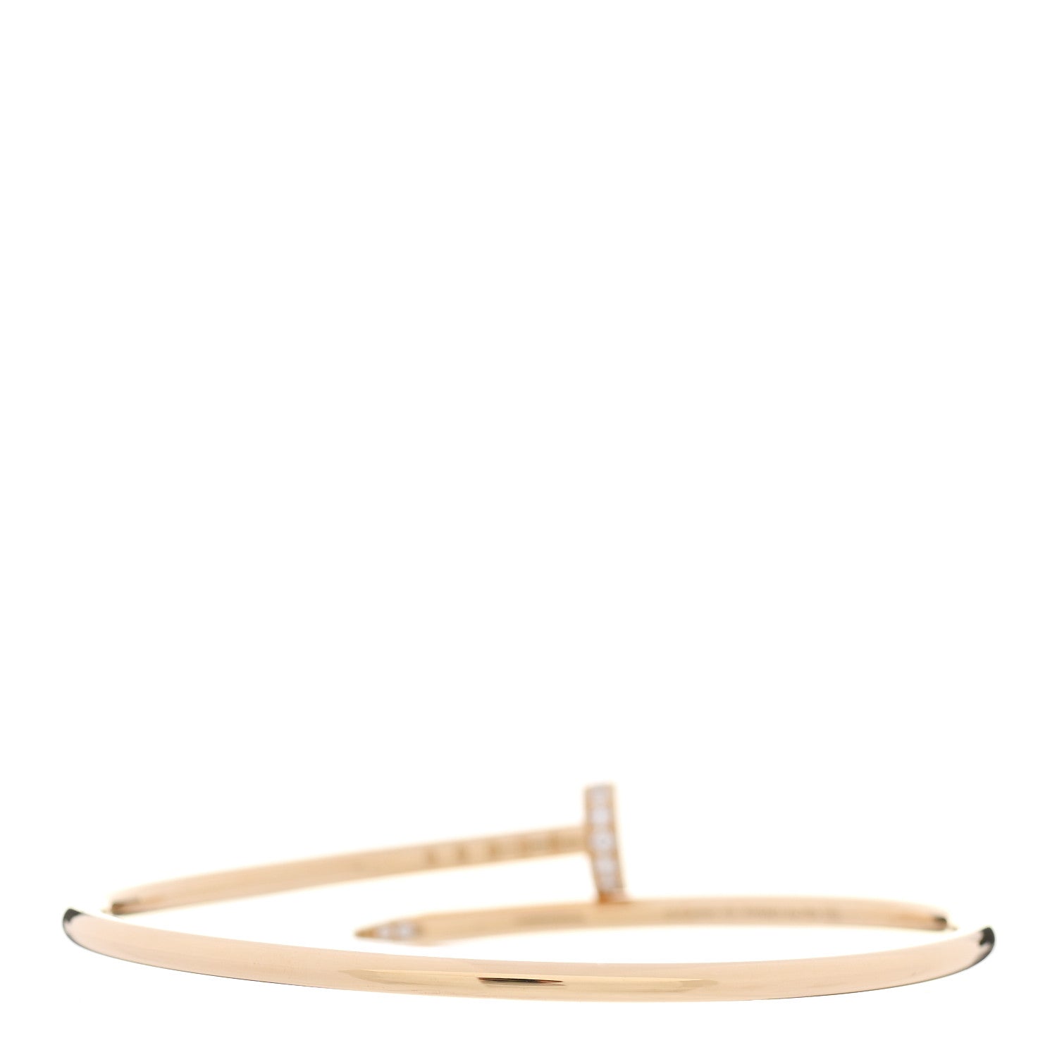 Cartier 18K Yellow Gold Diamond Small Juste Un Clou Bracelet 15 3 of 5