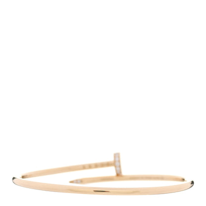 Cartier 18K Yellow Gold Diamond Small Juste Un Clou Bracelet 15 3 of 5