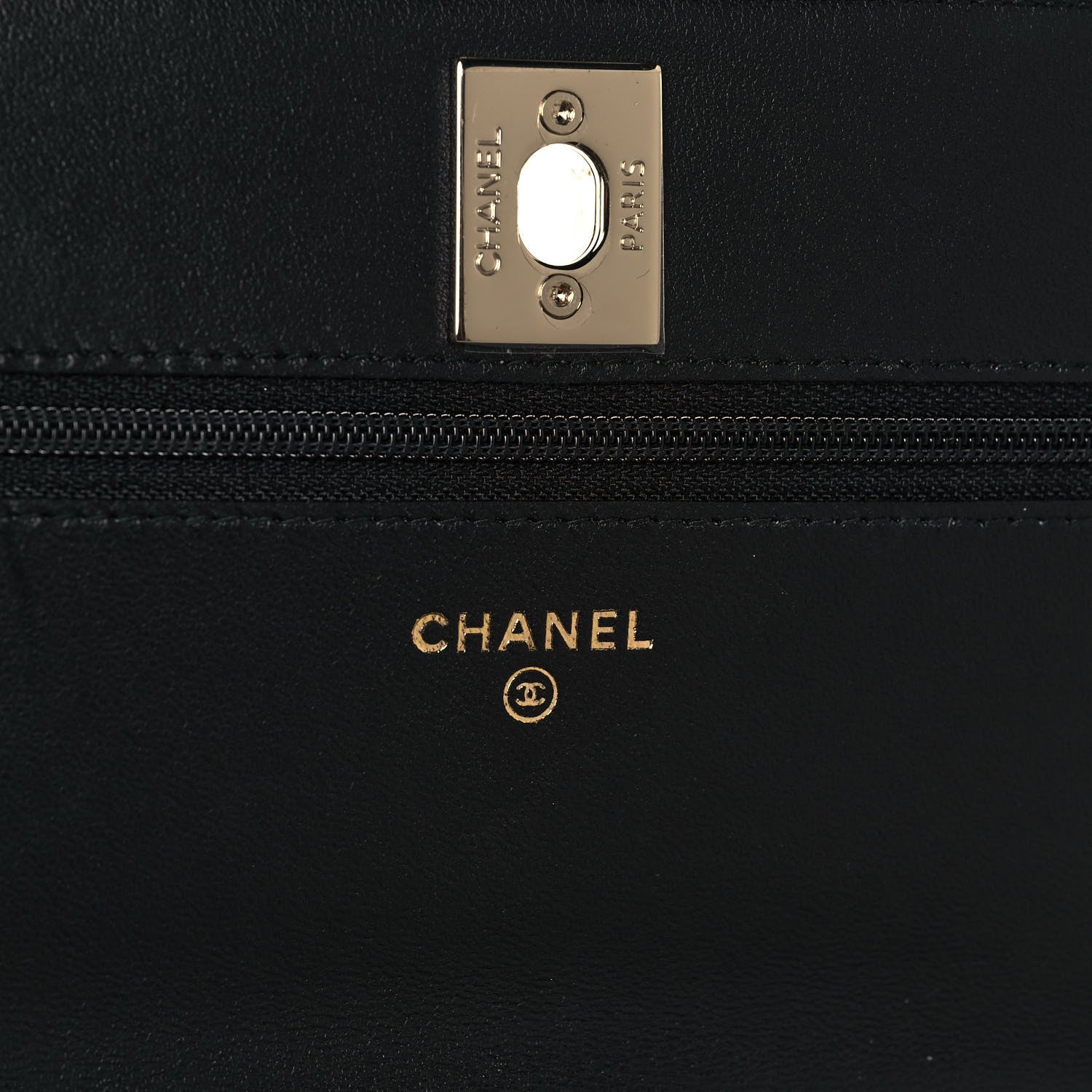 Chanel Lambskin Quilted Trendy CC Wallet On Chain WOC Black 6 of 14