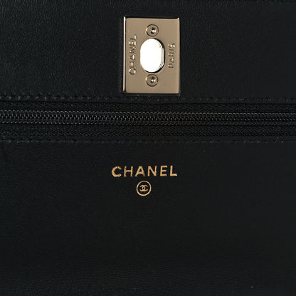 Chanel Lambskin Quilted Trendy CC Wallet On Chain WOC Black 6 of 14