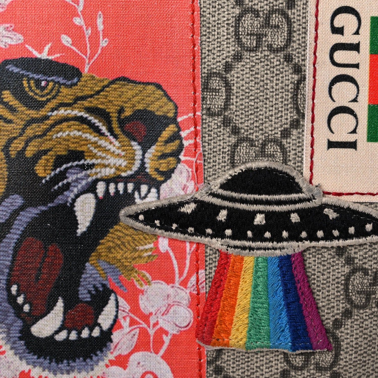 Gucci Soft GG Supreme Monogram Courrier Web Medium Flat Messenger Bag Beige New Acero Multicolor 18 of 25