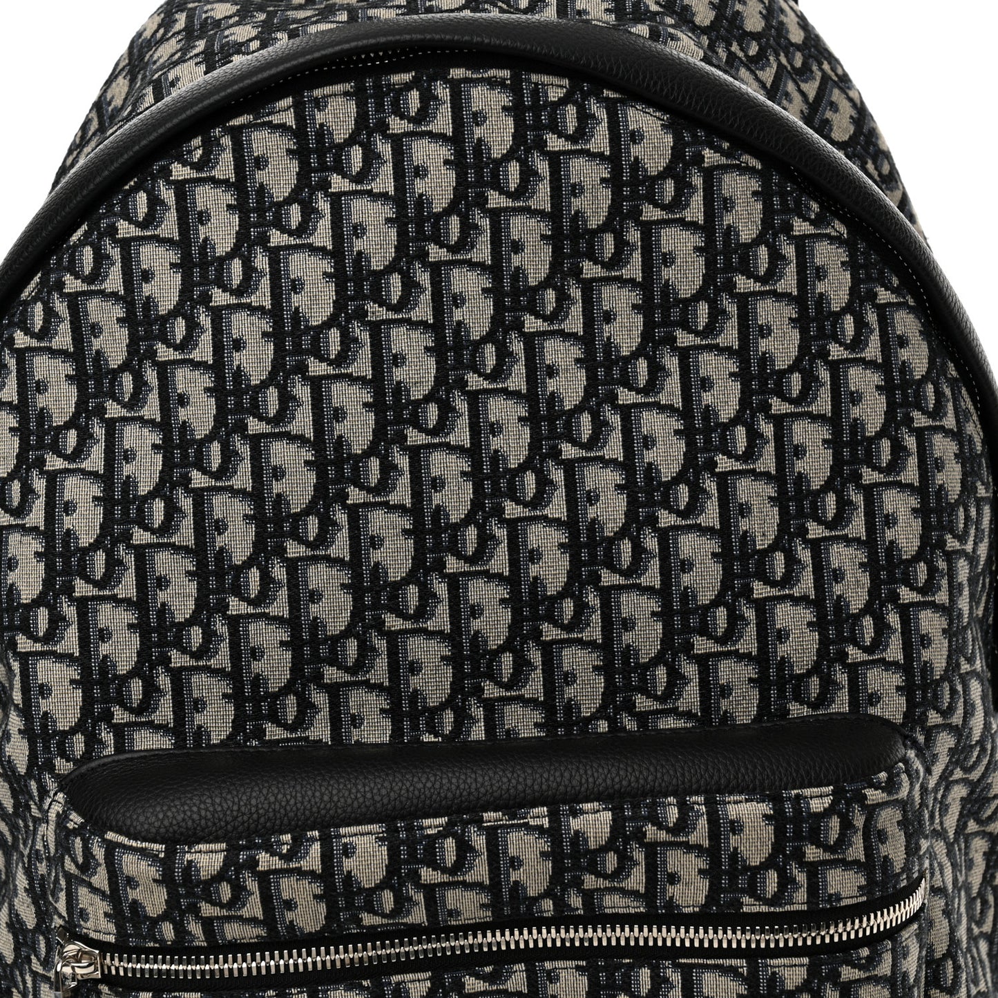Oblique Calfskin Rider Backpack Beige Black