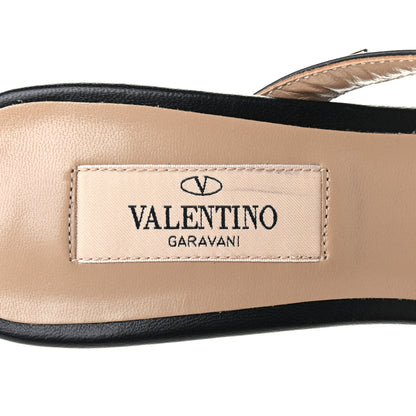 Valentino Garavani Calfskin Rockstud 60mm Slide Sandals 36.5 Black 7 of 8