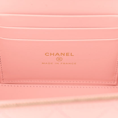 Chanel Caviar Quilted Small Vanity Case With Chain Light Pink 6 of 11