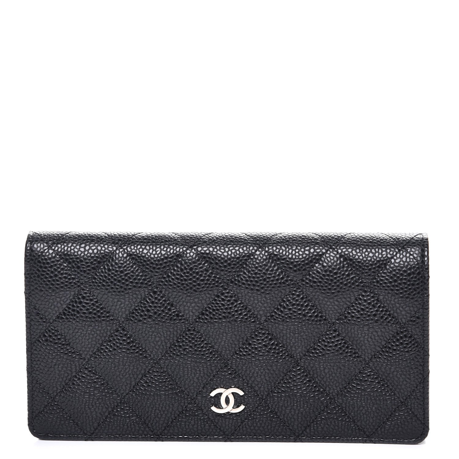 Chanel Caviar Quilted Yen Wallet Black 1 of 8
