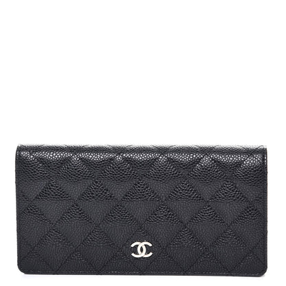 Chanel Caviar Quilted Yen Wallet Black 1 of 8