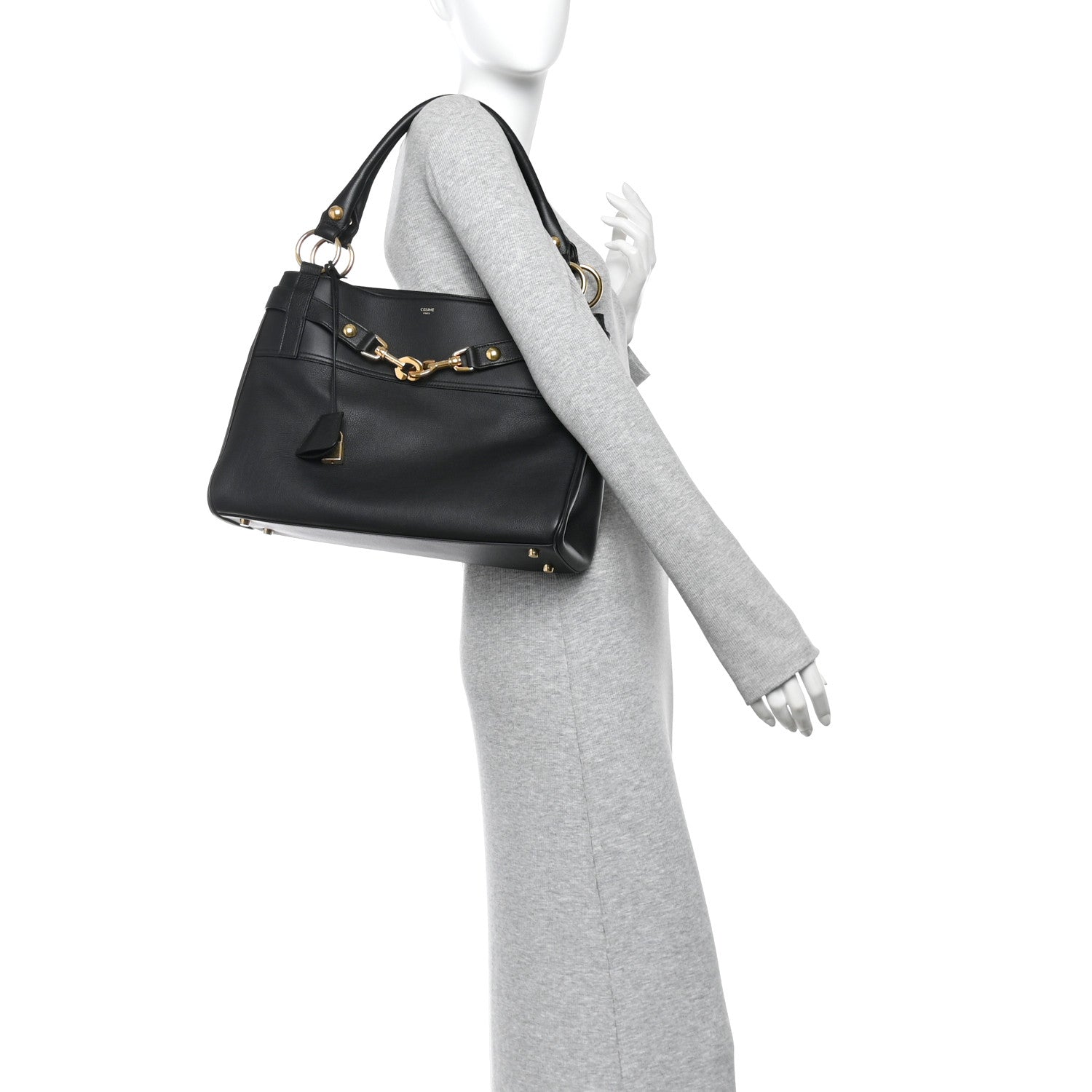 Celine Supple Calfskin Medium Annabel Black 2 of 9