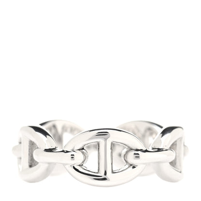 Hermes Sterling Silver PM Chaine d'Ancre Enchainee Band Ring 52 6 3 of 7