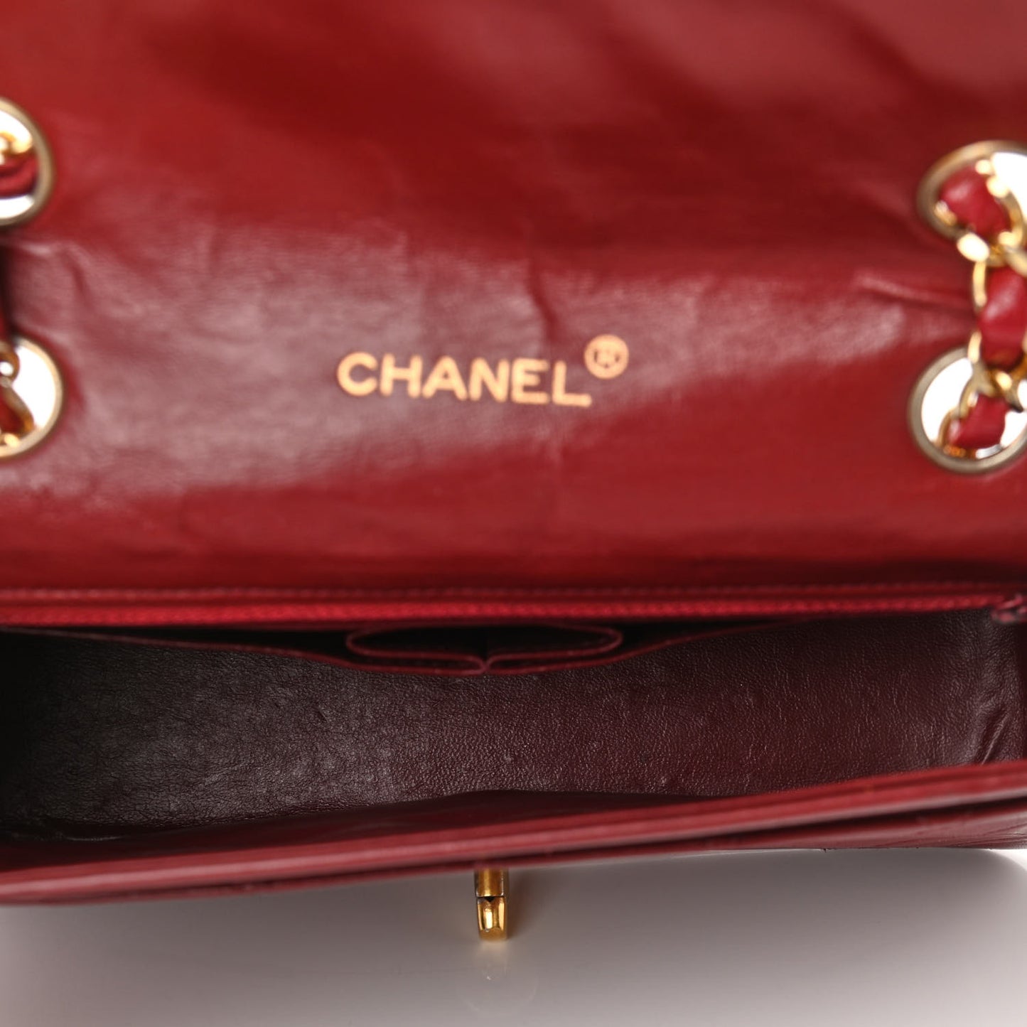 Lambskin Quilted Small Single Flap Bag Red