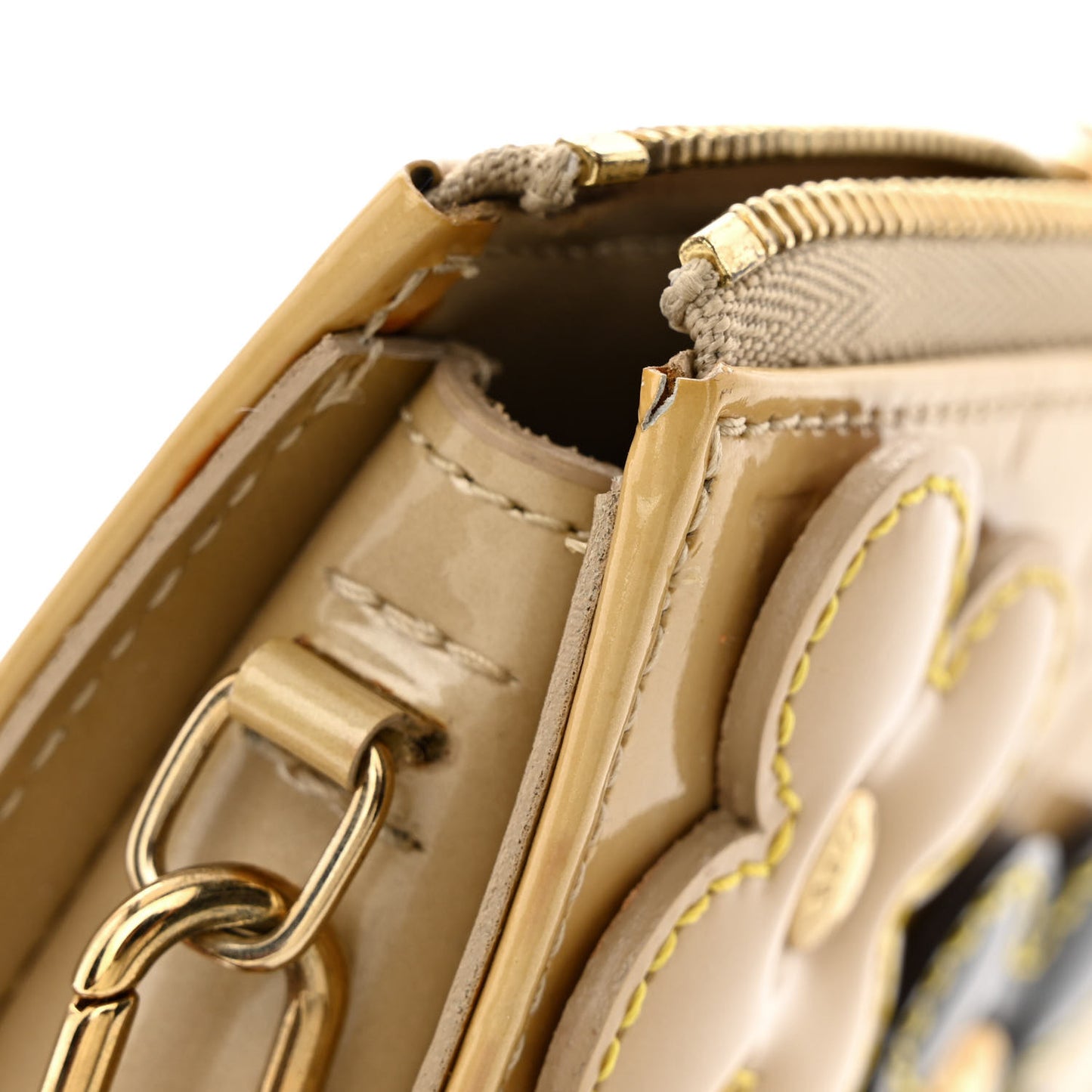 Vernis Lexington Fleurs Pochette Beige