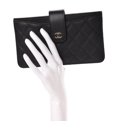 Chanel Caviar Quilted Classic Strap Pouch Black 2 of 11