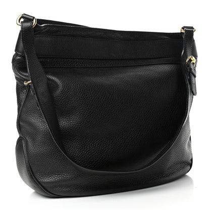 Gucci Pebbled Calfskin Large Ride Shoulder Bag Black 2 of 4