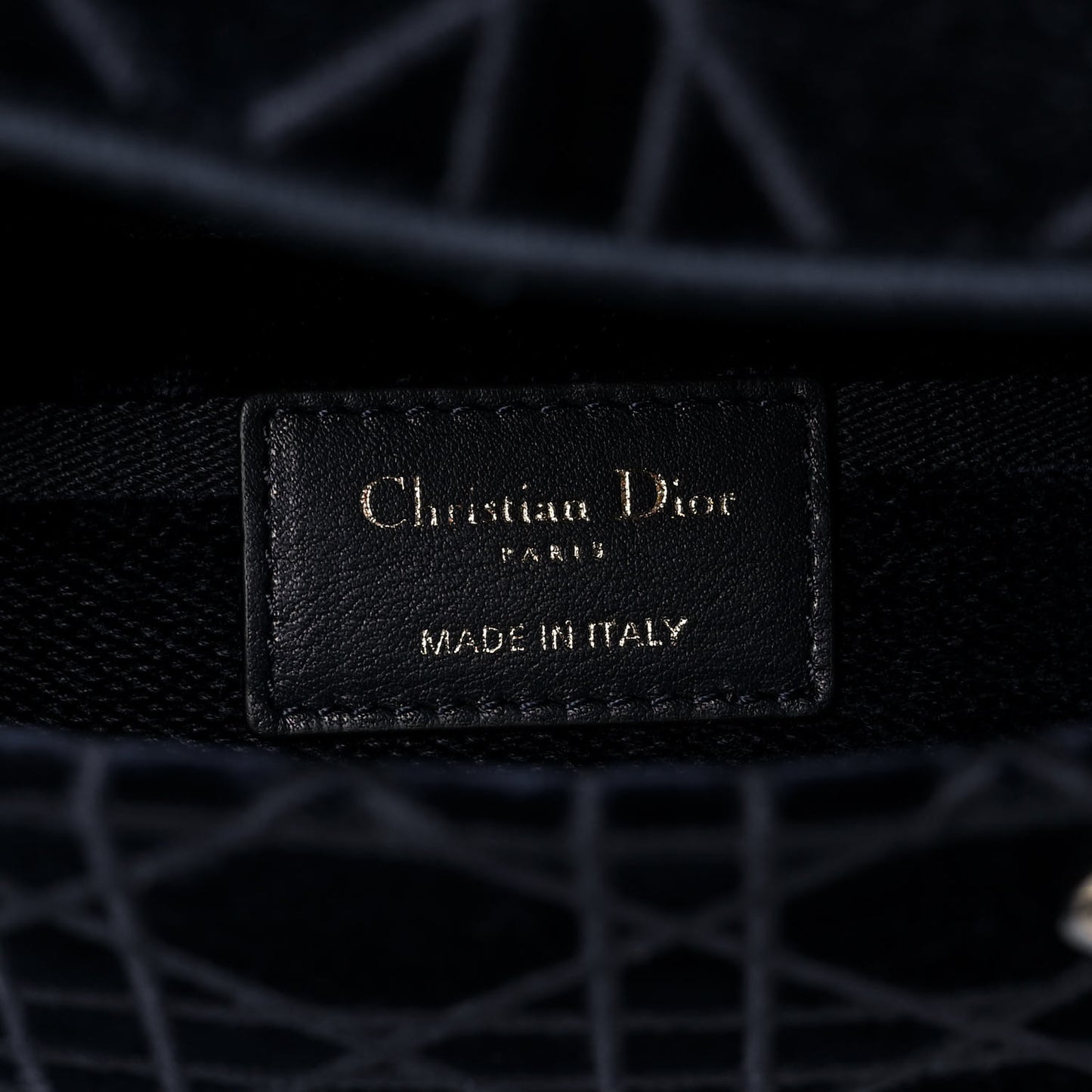 Velvet Cannage Medium Lady D-Lite Blue