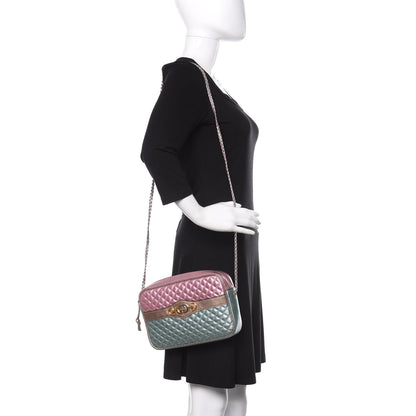 Gucci Laminated Nappa Trapuntata Small Zumi Shoulder Bag Rosa Lago Rame 2 of 10