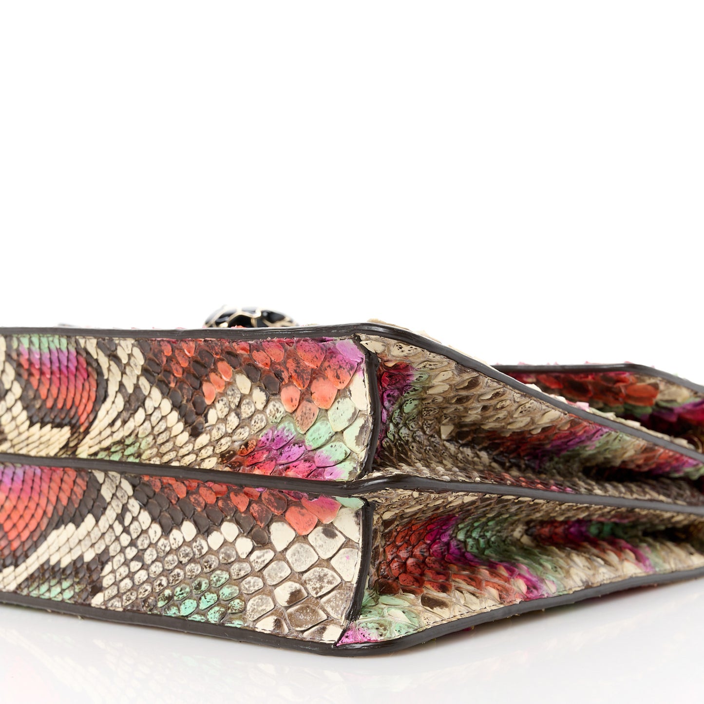 Elaphe Serpenti Forever Crossbody Bag Pink Multicolor