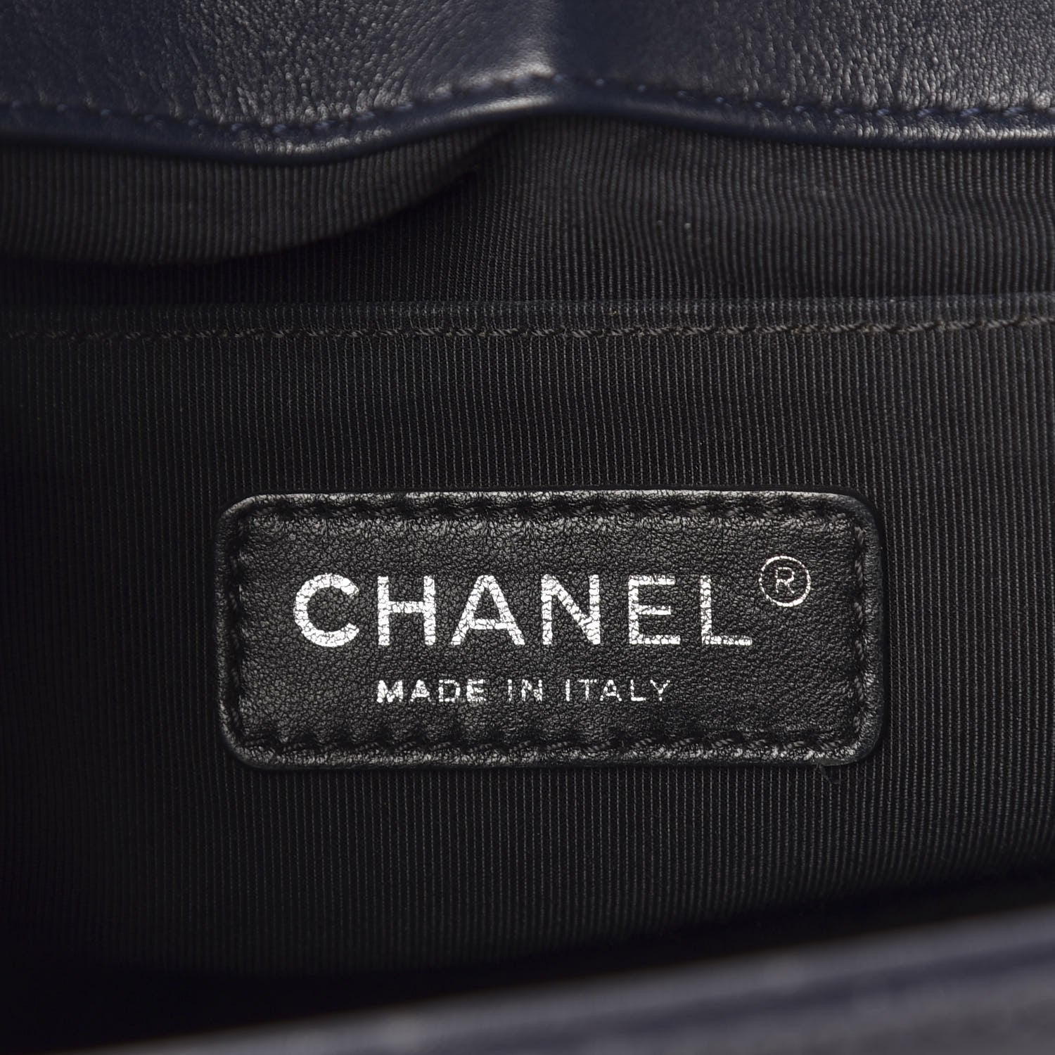 Chanel Faded Calfskin Quilted Medium Studded Boy Flap Black 6 of 13