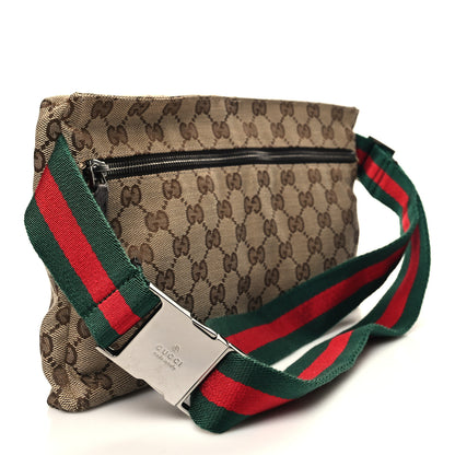 Gucci GG Monogram Web Double Pocket Belt Bag Dark Brown 2 of 10
