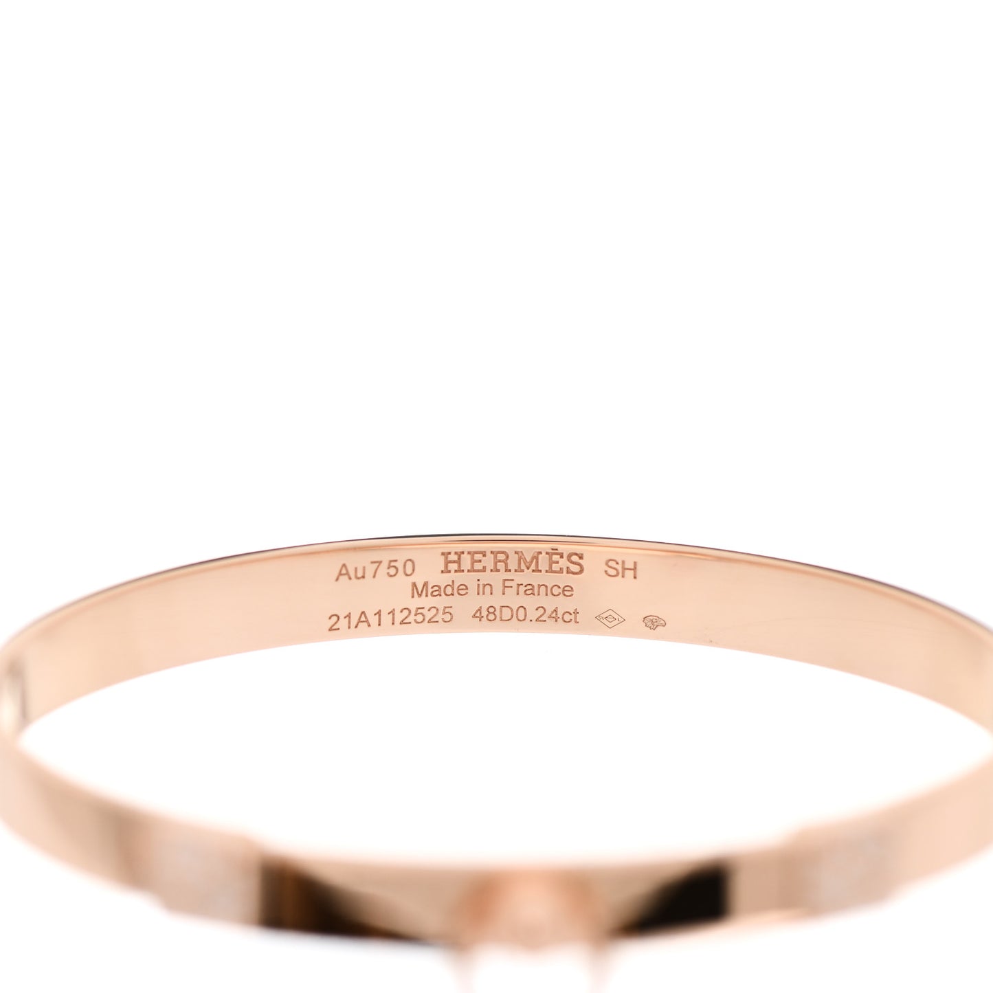 18K Rose Gold Diamond PM Collier De Chien Bracelet SH