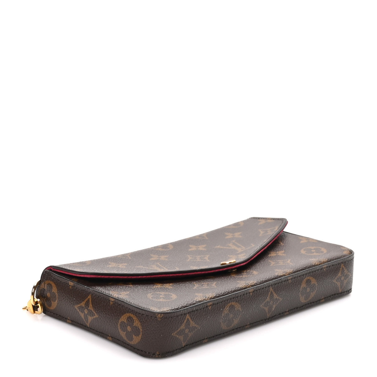Louis Vuitton Monogram Pochette Felicie Chain Wallet Fuchsia 4 of 9