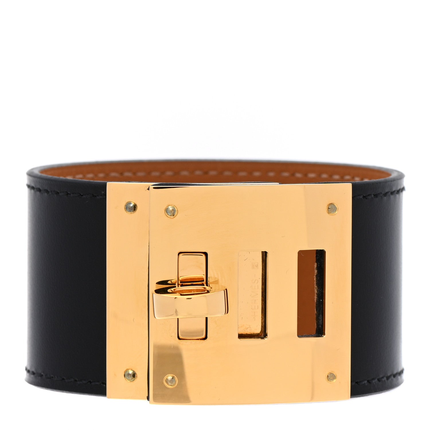 Hermes Chamonix Kelly Dog Bracelet T2 Black 1 of 5