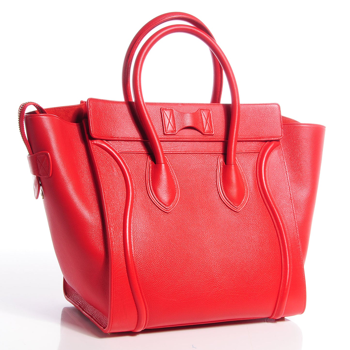 Satin Calfskin Mini Luggage Vermillion