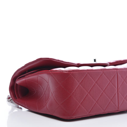 Chanel Caviar Quilted Jumbo Double Flap Red 8 of 10