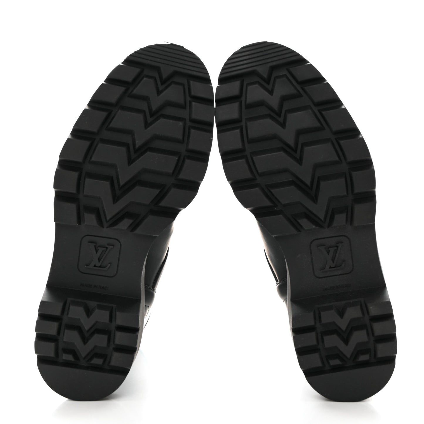 Rubber Calfskin Territory Flat Boots 36 Black
