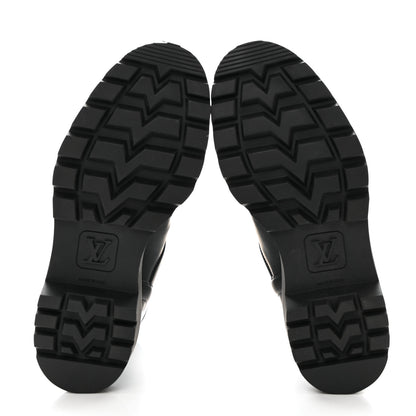 Louis Vuitton Rubber Calfskin Territory Flat Boots 36 Black 5 of 8