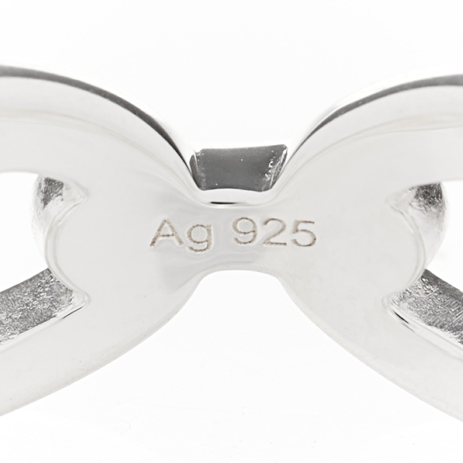 Hermes Sterling Silver PM Chaine d'Ancre Enchainee Band Ring 53 6.5 7 of 9