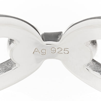 Hermes Sterling Silver PM Chaine d'Ancre Enchainee Band Ring 53 6.5 7 of 9