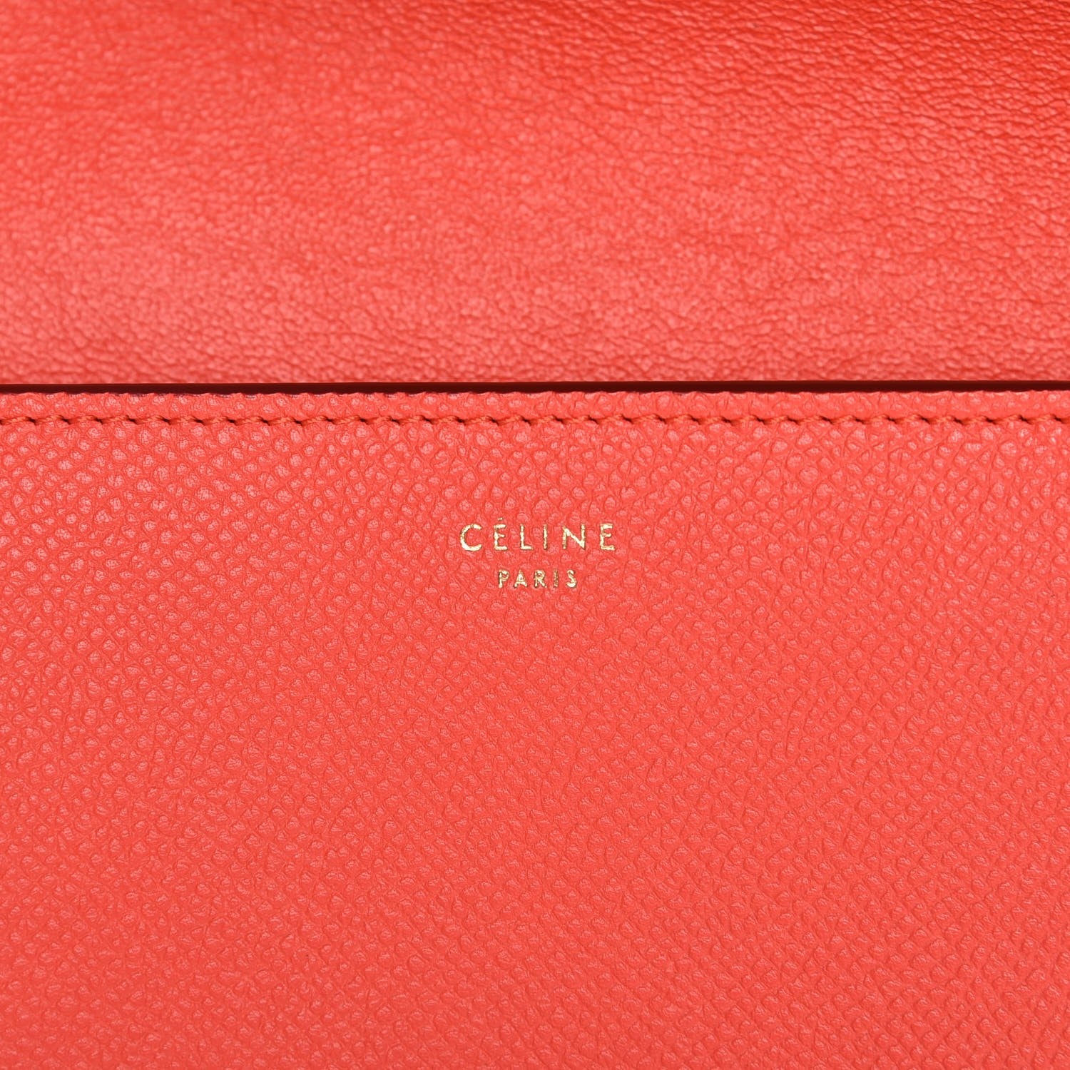 Celine Baby Grained Calfskin Medium Symmetrical Bag Vermillion 8 of 8