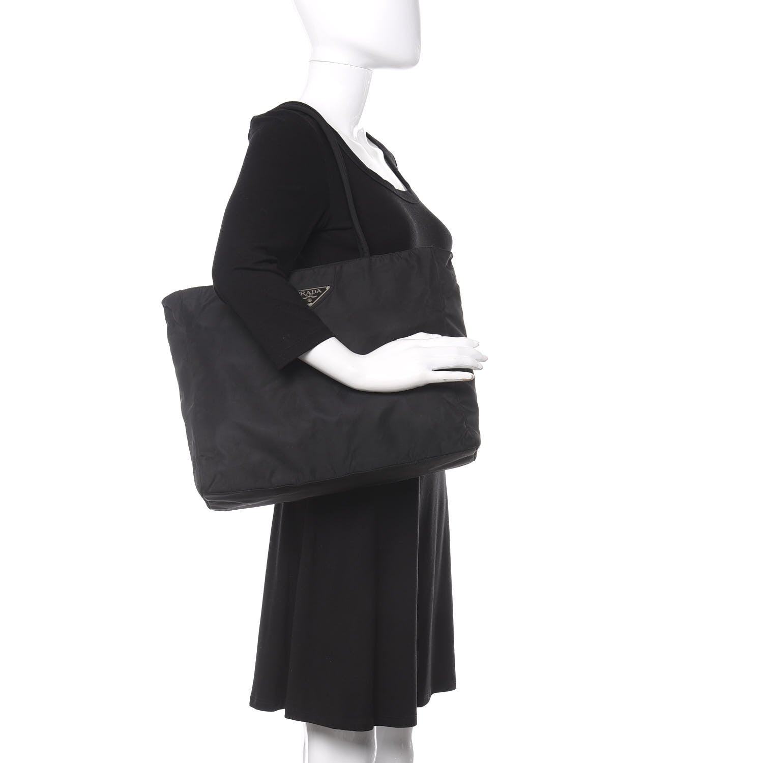 Prada Tessuto Nylon Tote Black 2 of 9