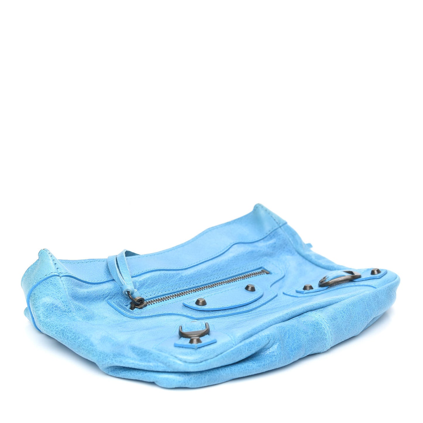 Chevre Classic Hardware Porte Toilette Makeup Clutch Turquoise