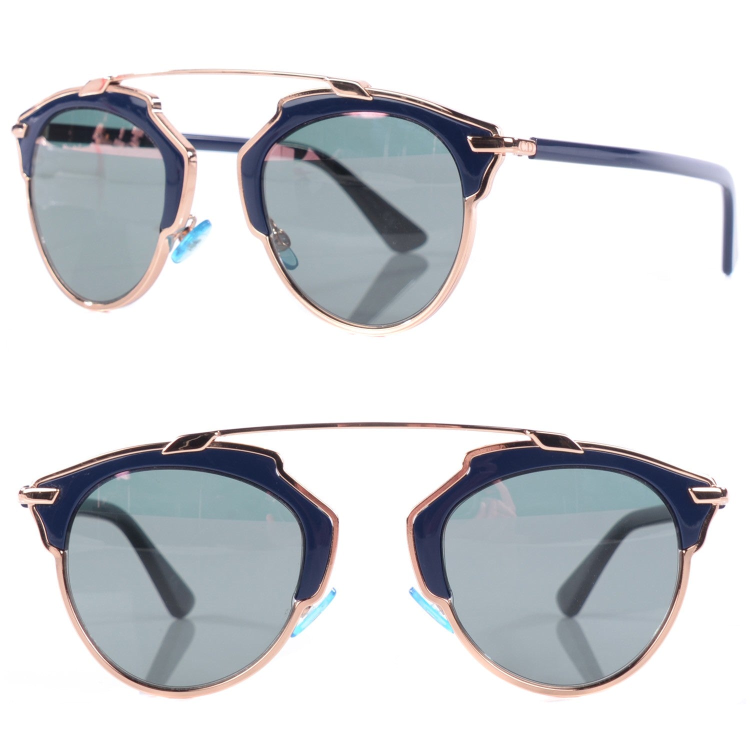 Christian Dior Mirrored So Real Sunglasses Rose Gold Blue 1 of 7