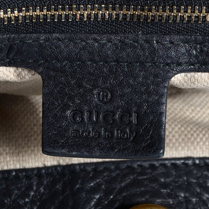 Gucci Pebbled Calfskin Medium Soho Chain Shoulder Bag Black 6 of 7