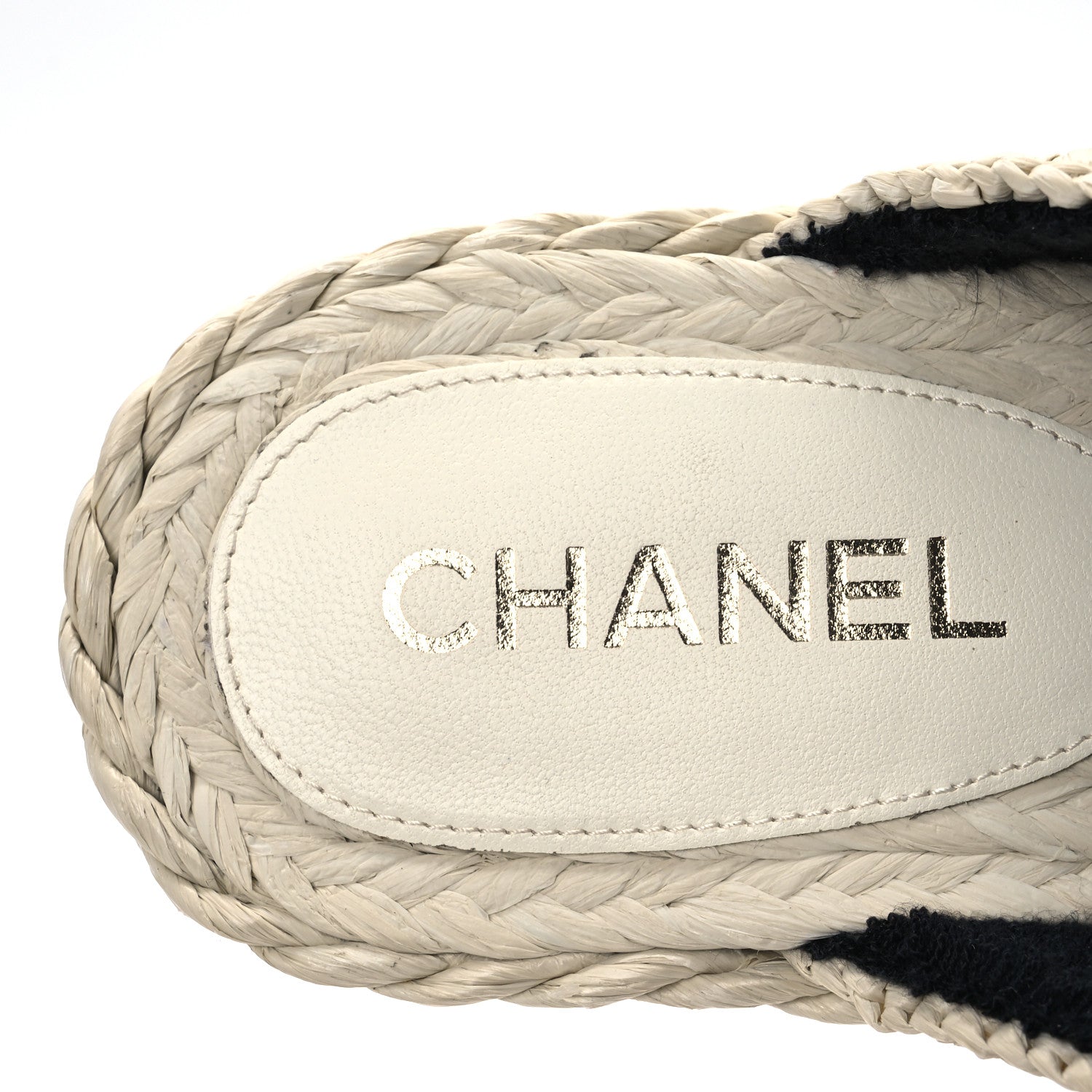Chanel Raffia Camellia Flower Thong Sandals 38.5 Ivory 9 of 13