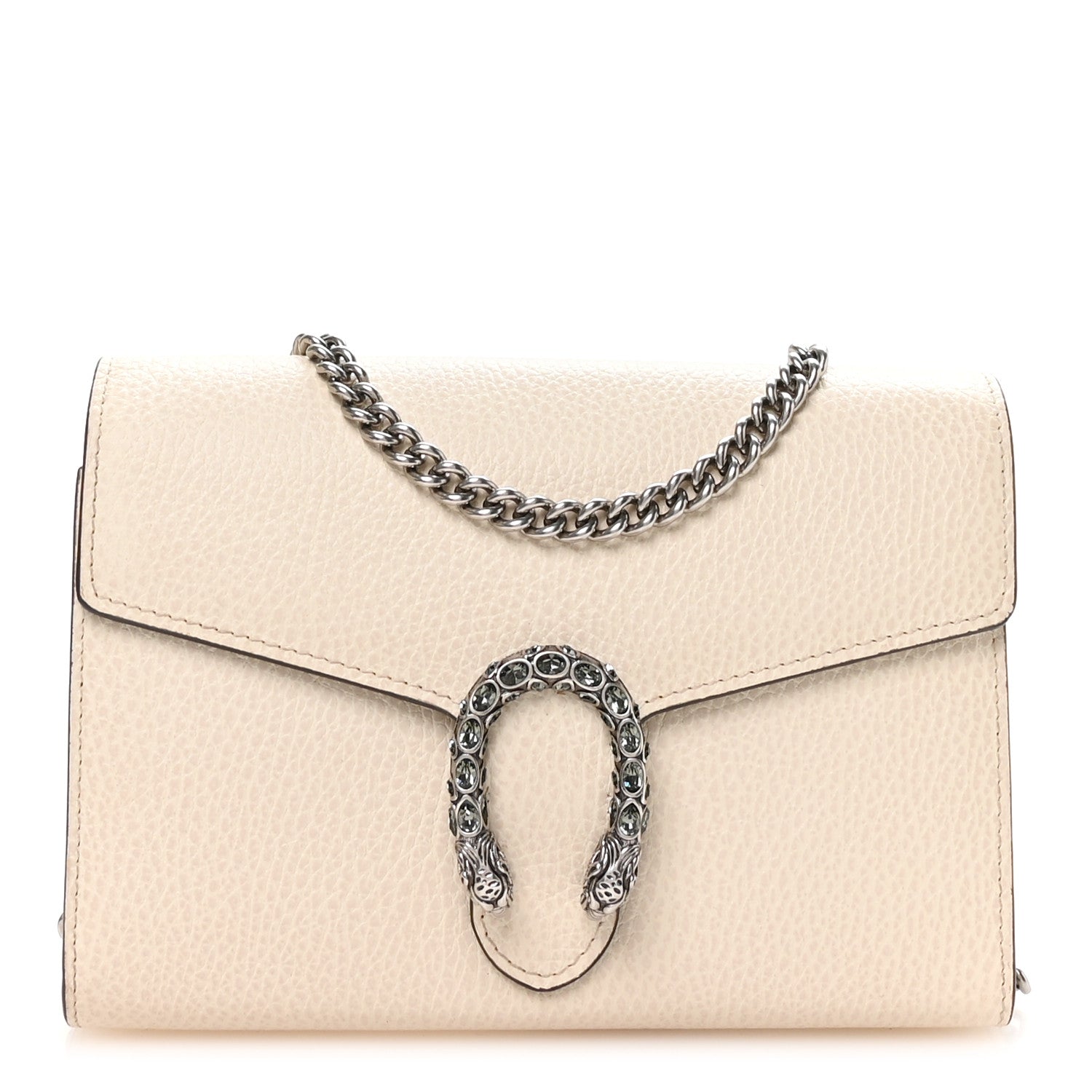 Gucci Calfskin Mini Dionysus Chain Wallet White 1 of 25