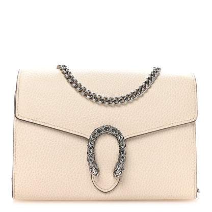 Gucci Calfskin Mini Dionysus Chain Wallet White 1 of 25