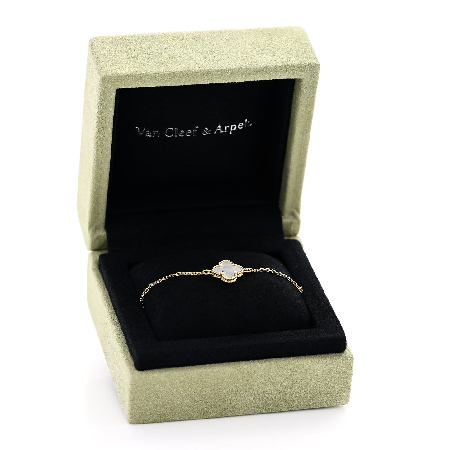 18K Yellow Gold Mother of Pearl Sweet Alhambra Bracelet