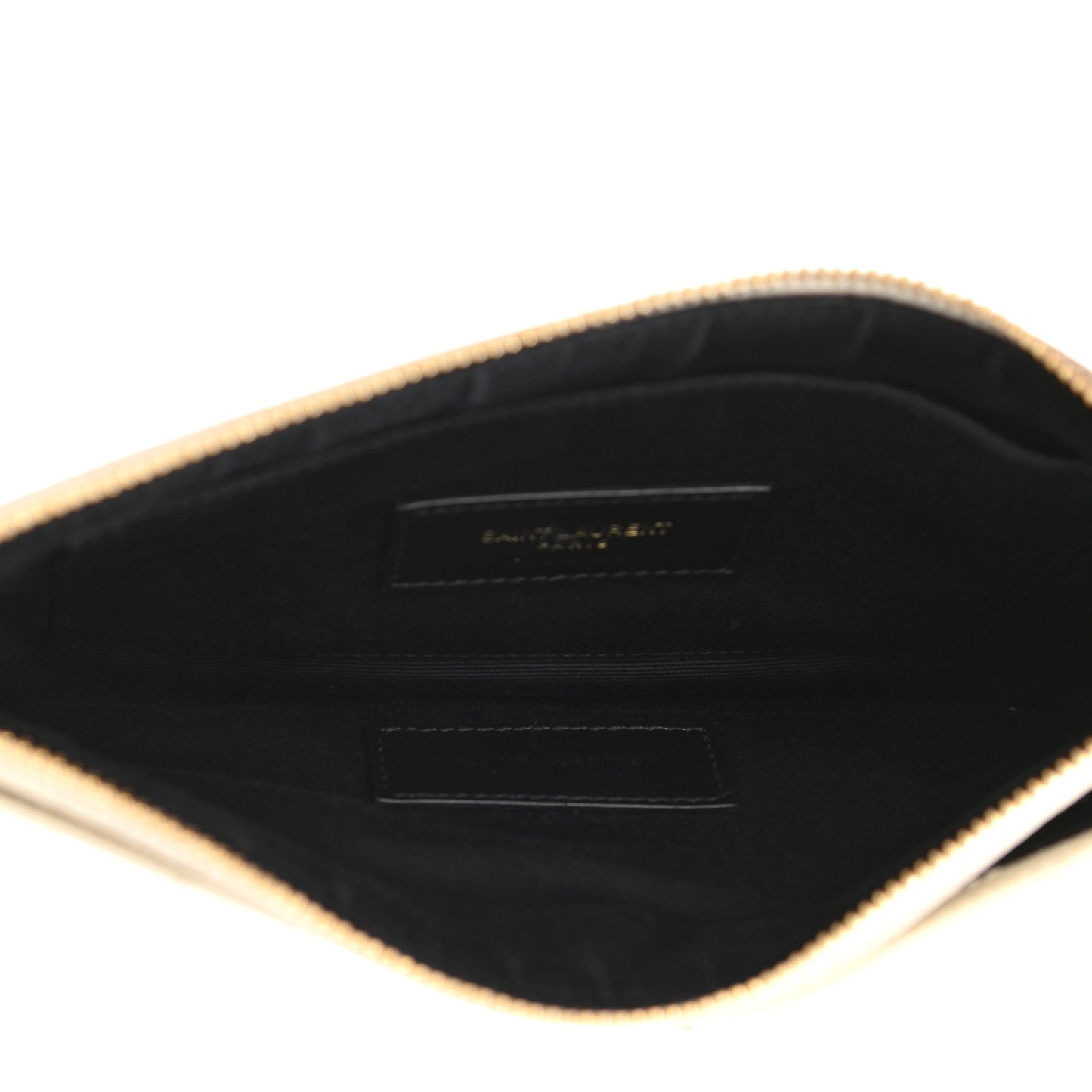 Grain De Poudre Chevron Monogram Large Bill Pouch Blanc Vintage