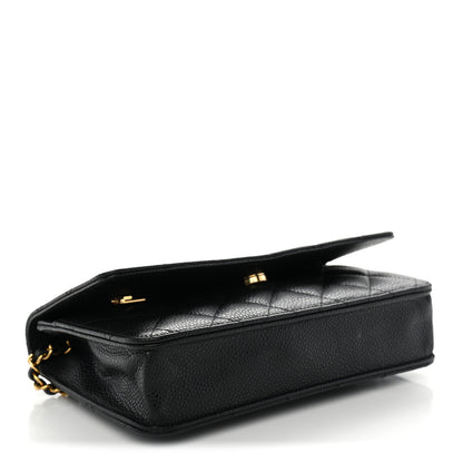 Chanel Caviar Quilted Wallet On Chain Black 4 of 11