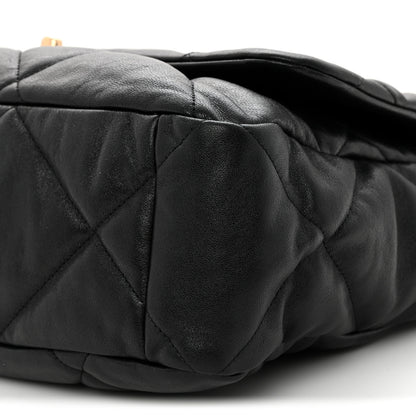 Chanel Lambskin Quilted Maxi Chanel 19 Flap Black 10 of 11
