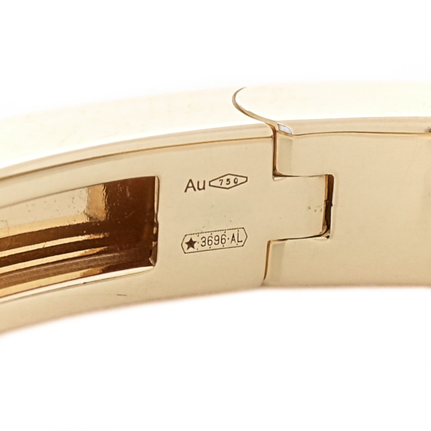 Bulgari 18K Yellow Gold Narrow B.Zero1 Bangle Bracelet ML 4 of 4