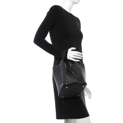 Hermes Taurillon Clemence Picotin Lock 22 MM Black 2 of 8