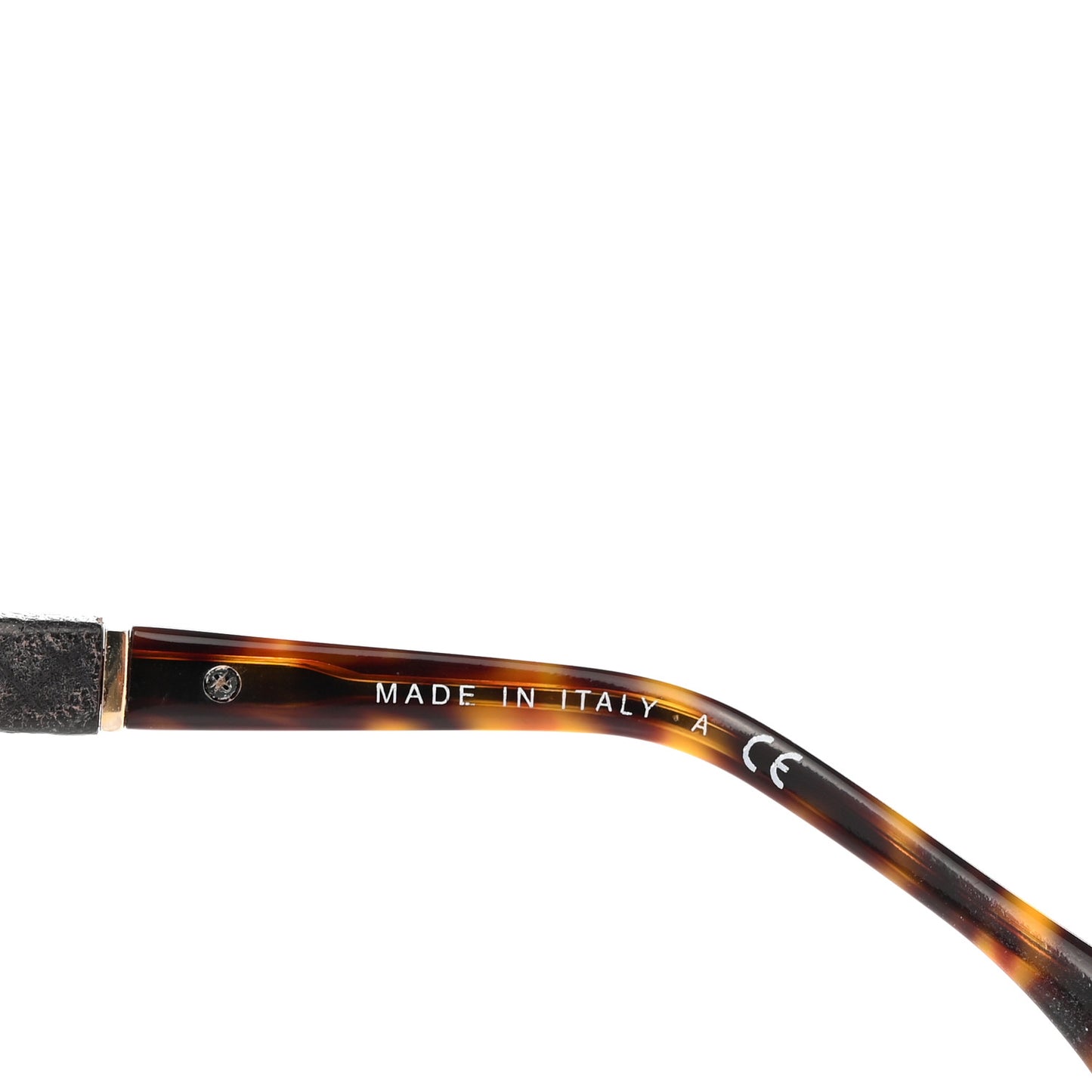 Lambskin Quilted CC Aviator Sunglasses 4195-Q Brown Gold