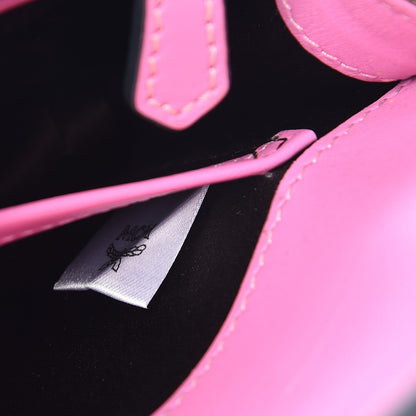 MCM Visetos Mini Tracey Satchel Pink 7 of 9