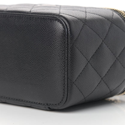 Chanel Caviar Quilted Small Vanity Case With Chain Black 9 of 10