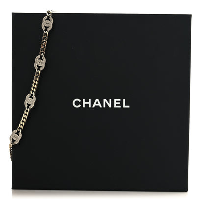Chanel Crystal Chain CC Link Choker Gold Silver 5 of 5