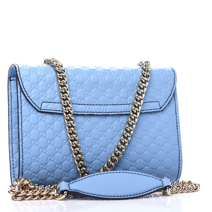 Gucci Soft Microguccissima Mini Emily Chain Shoulder Bag Mineral Blue 3 of 10