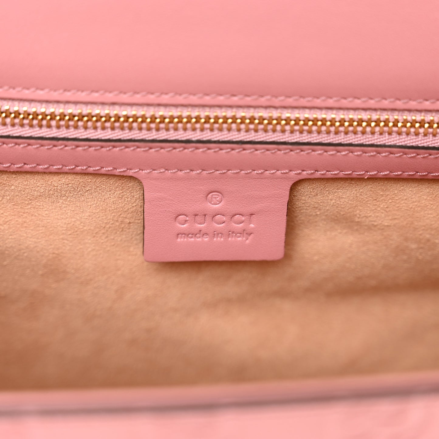 Guccissima Signature Medium Padlock Shoulder Bag Rose Baby Candy